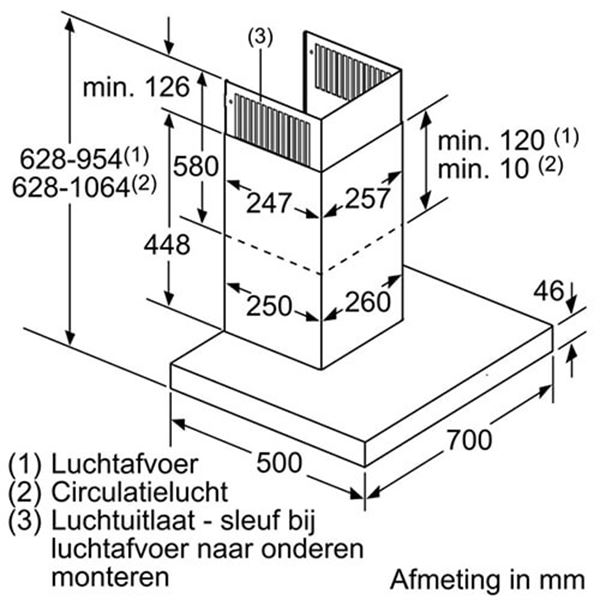 Bản vẽ kỹ thuật Máy hút mùi Bosch DWB77CM50 - nhập khẩu Đức