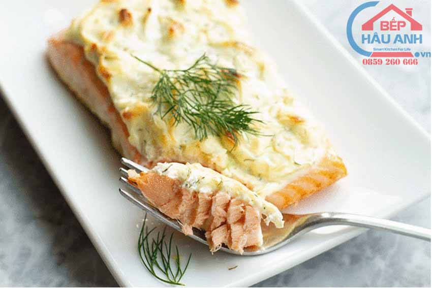 Nướng cá hồi bằng lò nướng - 2 công thức mới 8 Nướng cá hồi bằng lò nướng, cá hồi nướng phô mai