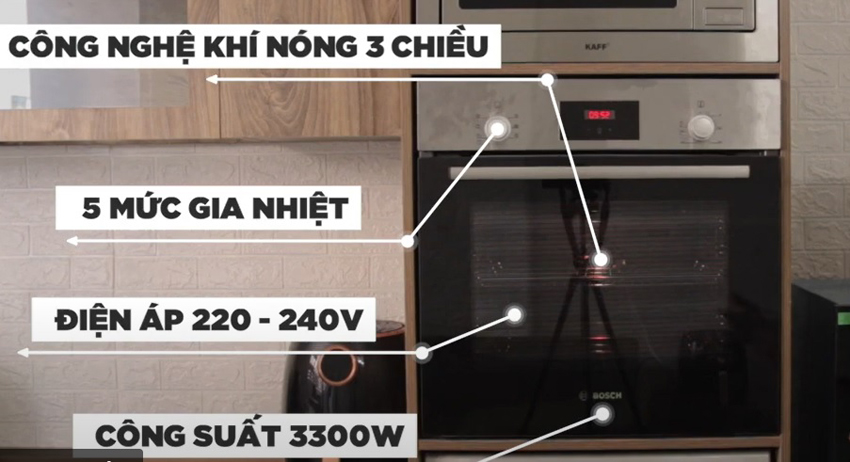 Lò nướng Bosch HBF113BR0A cách sử dụng chi tiết 10 Lò nướng Bosch HBF113BR0A dung tích 66 lít