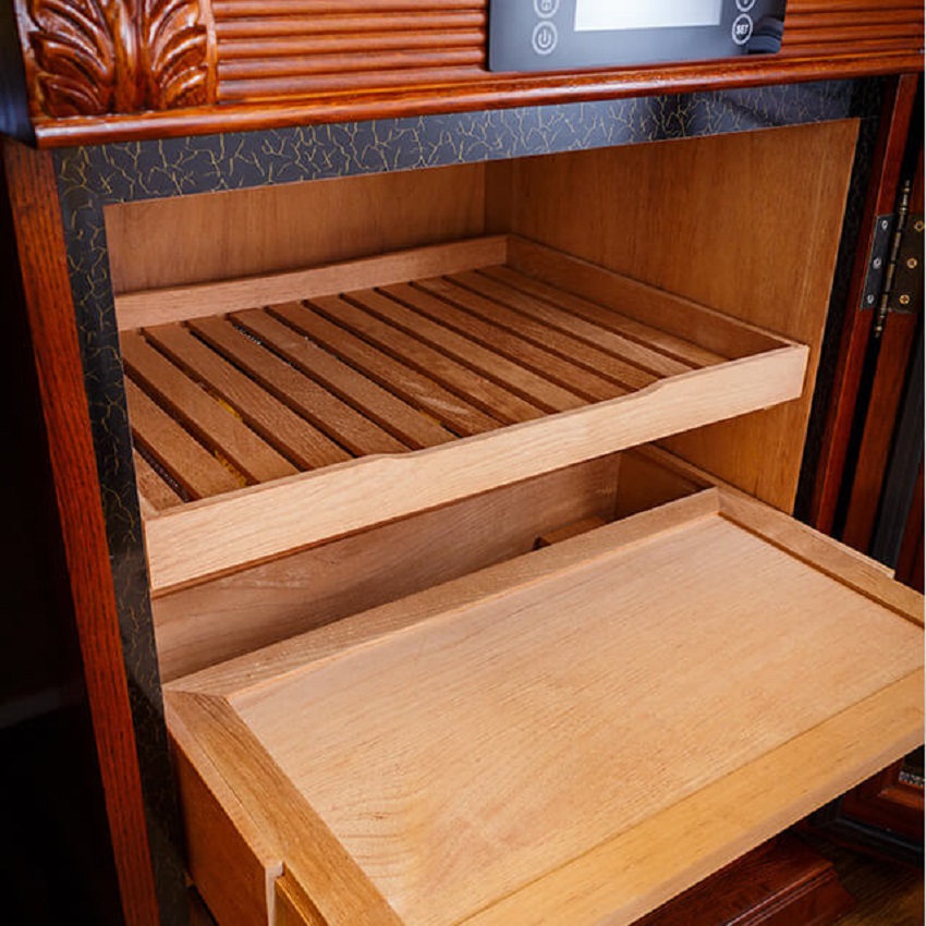 Tủ bảo quản xì gà Lubinski LB098A, tủ gỗ 350 điếu xì gà Khay-go-tuyet-tung