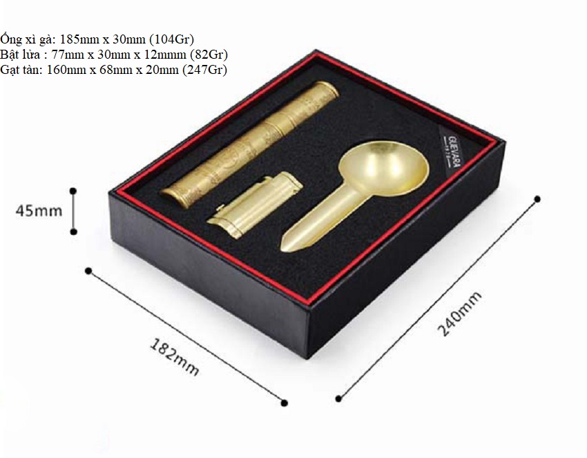 Bản vẽ kỹ thuật Set phụ kiện xì gà Guevara 6303 - 3 món phụ kiện giá rẻ