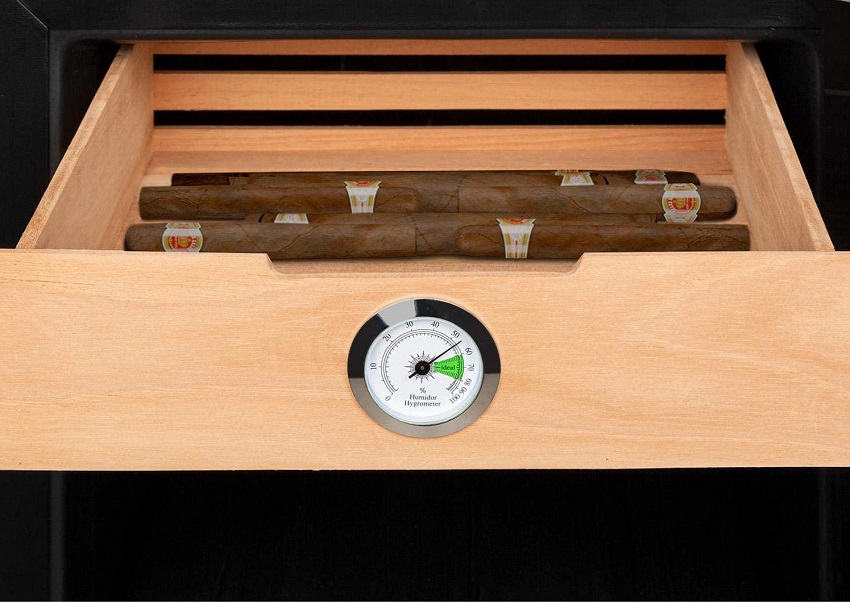 Klarstein 48L tủ xì gà kết hợp rượu vang, quà tặng cao cấp sang trọng Khay-dung-cigar