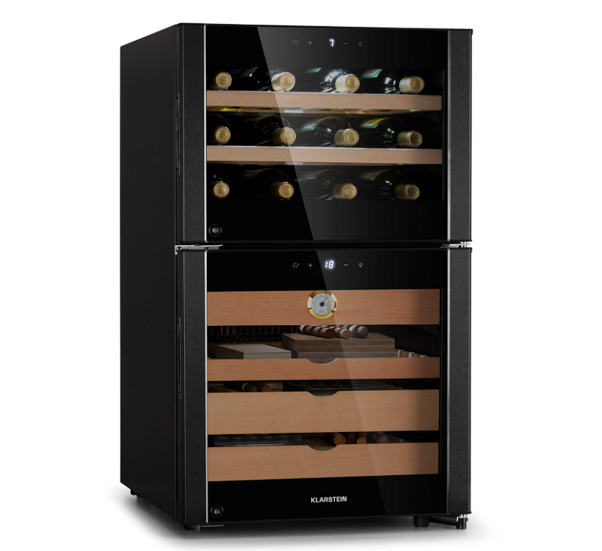 tủ điện bảo quản xì gà và rượu vang klarstein el dorado 108l