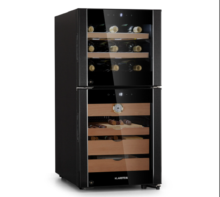 Tủ điện bảo quản xì gà và rượu vang hãng Klarstein Tu-xi-ga-ket-hop-ruou-vang-EL-Dorado-89L