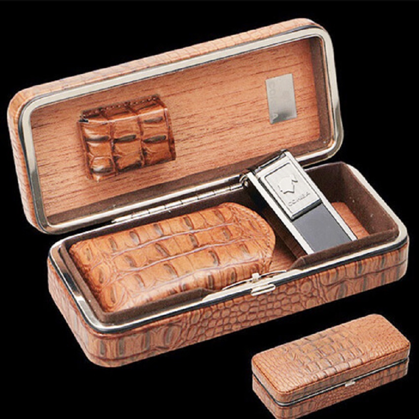 Set phụ kiện xì gà Cohiba BLH515 - hộp đựng và bật lửa chính hãng 1 Set phụ kiện xì gà Cohiba BLHH515
