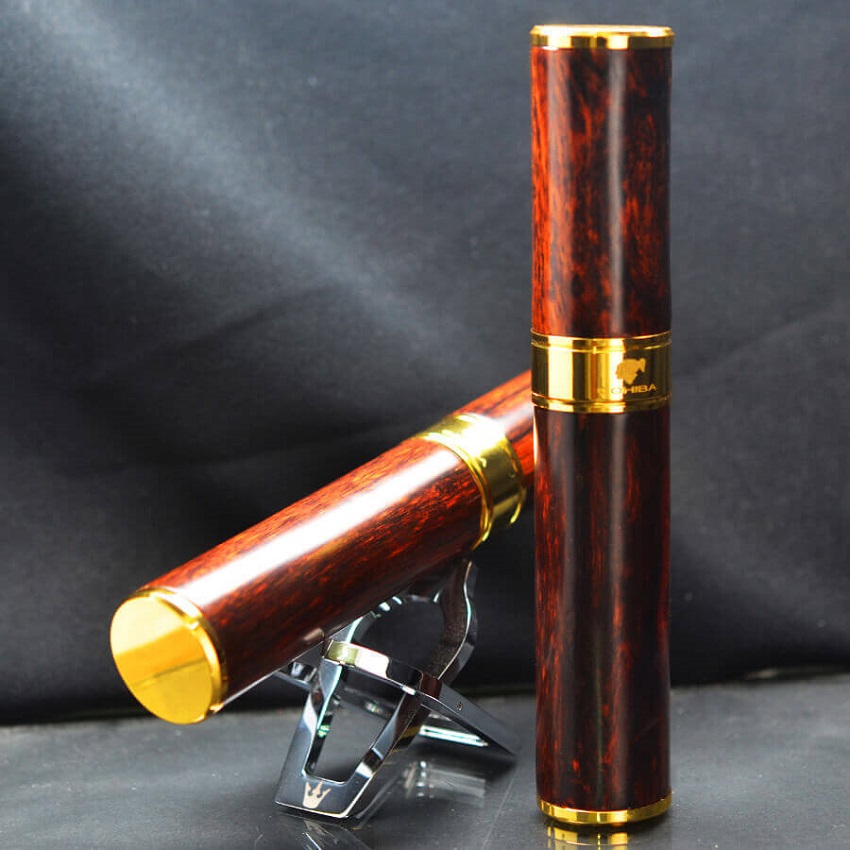 Ống đựng xì gà gỗ cẩm lông chuột cao cấp Cohiba OG01 Ong-dung-cigar-go-cam-long-chuot-og01