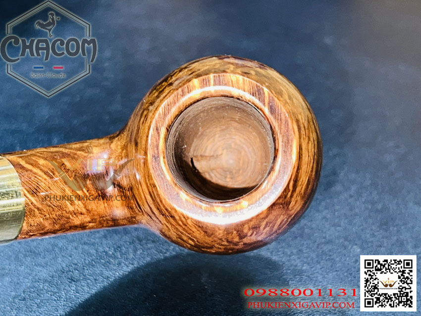 Diễn đàn rao vặt: Thông tin tẩu cigar Chacom Churchill u No184 cán cong, gỗ thạch nam Chacom-CHURCHILL-U-No184-duong-kinh-lo-20mm-1