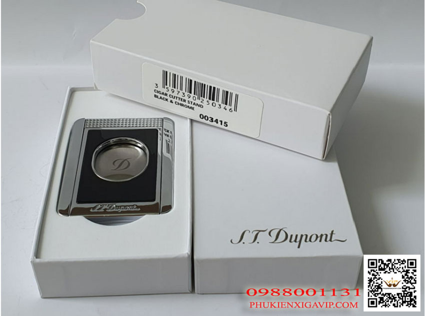 Thiết bị cắt cigar Dupont Stand Black and Chrome 003415 siêu bén Dao-cat-xi-ga-dupont-003415-sang-trong