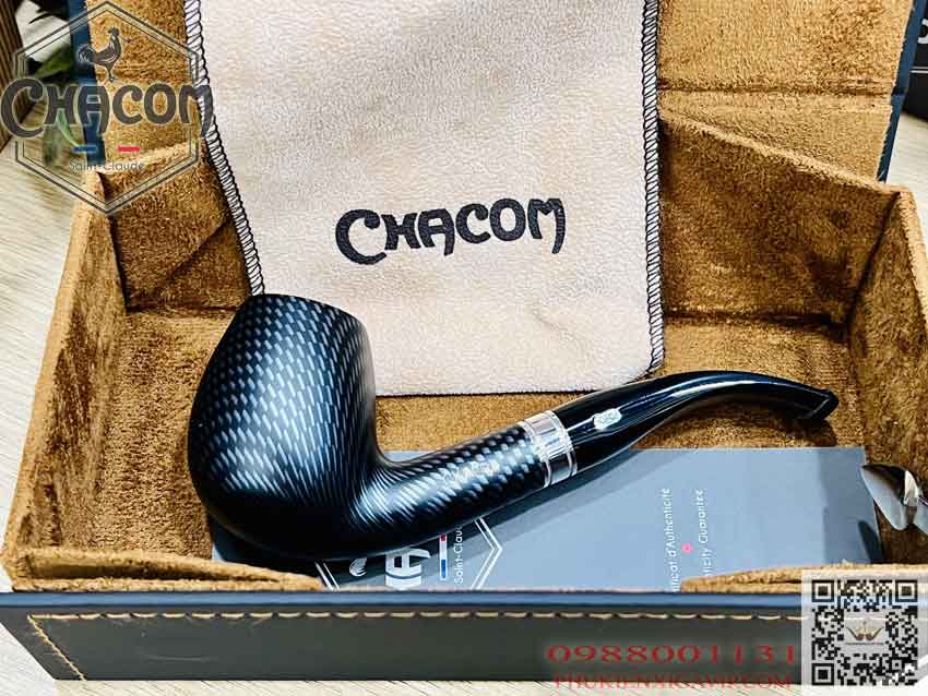 Diễn đàn rao vặt: Tẩu hút xì gà gỗ thạch nam Chacom Carbone No 851, quà biếu sếp Chacom-Carbone-No851-trong-hop-dung-sang-trong