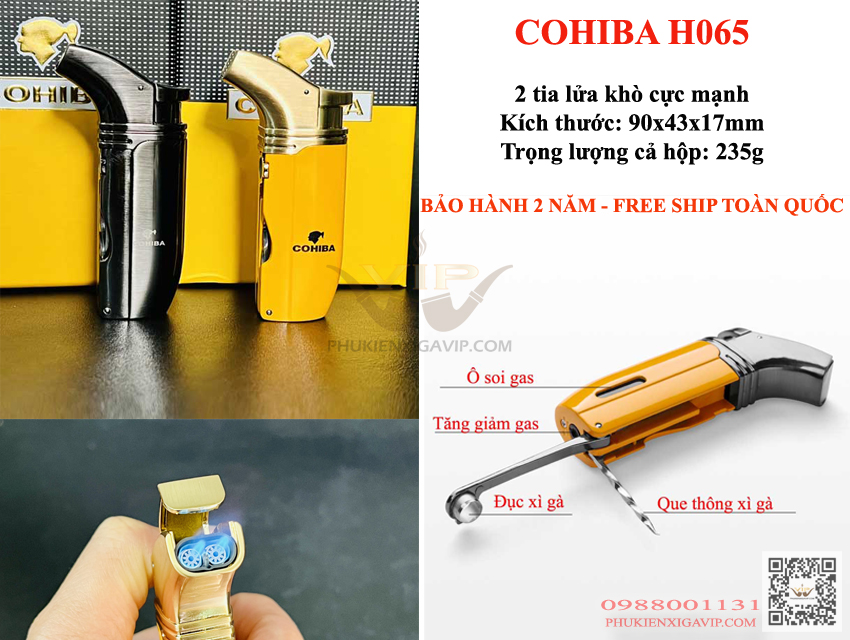 7 mẫu bật lửa khò xì gà 1 tia Cohiba đáng mua nhất 8 Bật lửa hộp quẹt khò cigar 1 tia Cohiba H065 bền đẹp giá tốt.
