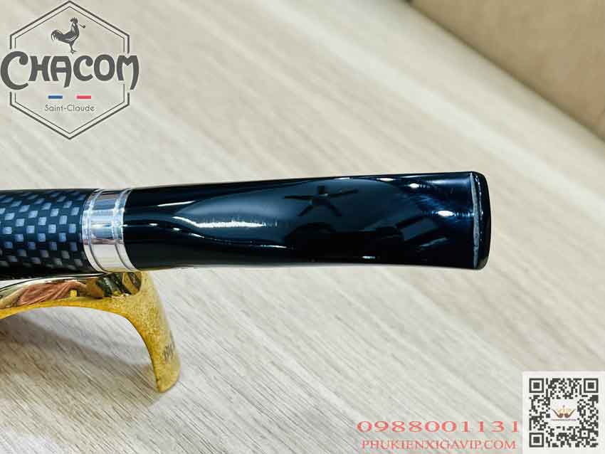 Tẩu chuyên hút cigar và thuốc sợi Chacom Carbone No 851, xách tay Pháp Can-tau-Chacom-Carbone-No851-lam-tu-acrylic