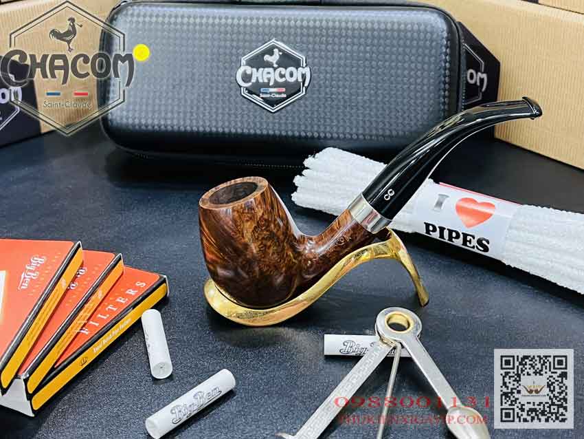 Tẩu xì gà và thuốc sợi Chacom Club No851 đẳng cấp giá tốt Mua-tau-Chacom-Club-No851-kem-nhieu-qua-tang