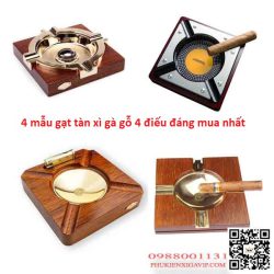 4 mẫu gạt tàn xì gà gỗ loại 4 điếu đáng mua nhất hiện nay