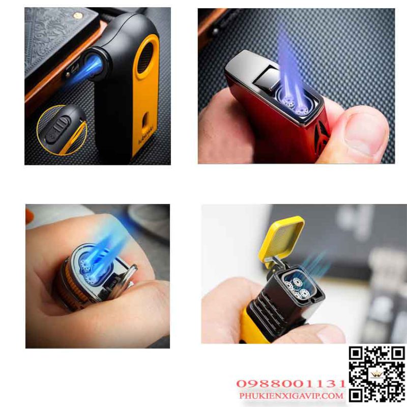 Tại sao hút xì gà cần dùng bật lửa khò? 11 bat lua kho xi ga 1 2 3 4 tia - Tại sao hút xì gà cần dùng bật lửa khò?