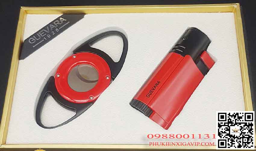 Những set bật lửa dao cắt xì gà đáng mua nhất 55 set phu kien bat lua va dao cat guevara 6219 - Những set bật lửa dao cắt xì gà đáng mua nhất