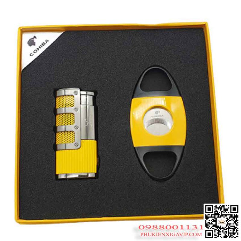 Những set bật lửa dao cắt xì gà đáng mua nhất 48 Set phụ kiện xì gà Cohiba HB998