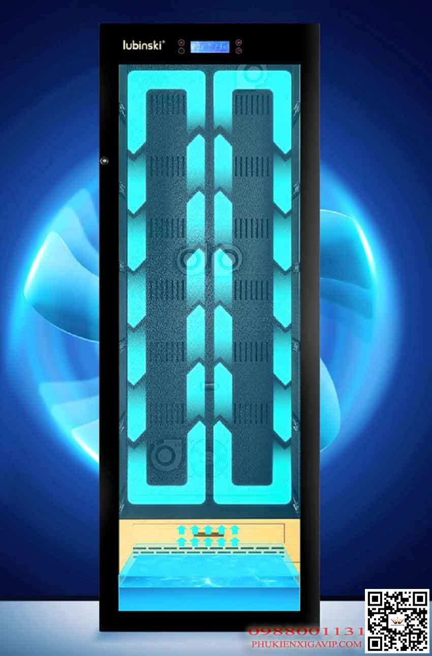 Tủ bảo quản xì gà cắm điện Golden Fire GF163 13 Không khí lưu thông tuần hoàn phía trong tủ
