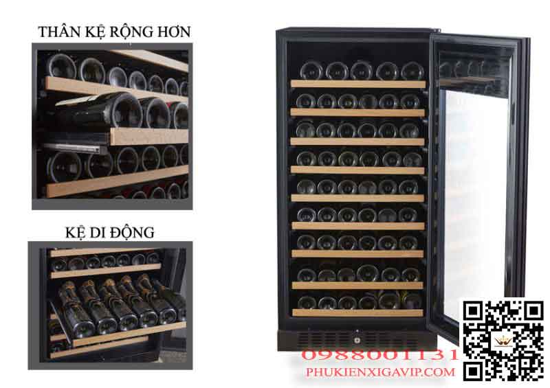 6 tiêu chí lựa chọn tủ rượu vang đúng chuẩn 9 ke tu bao quan ruou vang kadeka - 6 tiêu chí lựa chọn tủ rượu vang đúng chuẩn