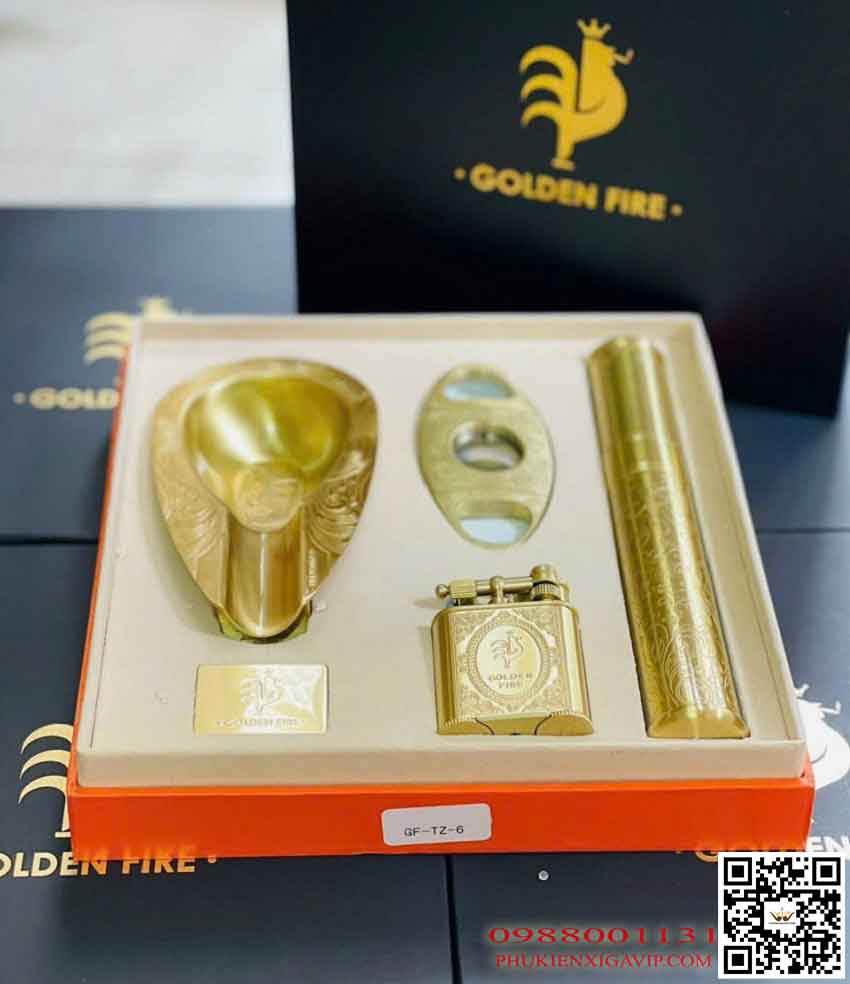 Sét phụ kiện xì gà 4 món Golden Fire TZ6 chính hãng Set-phu-kien-xi-ga-golden-fire-GF-TZ-6