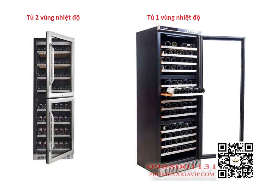 6 tiêu chí lựa chọn tủ rượu vang đúng chuẩn 8 tu ruou vang 2 vung nhiet do - 6 tiêu chí lựa chọn tủ rượu vang đúng chuẩn