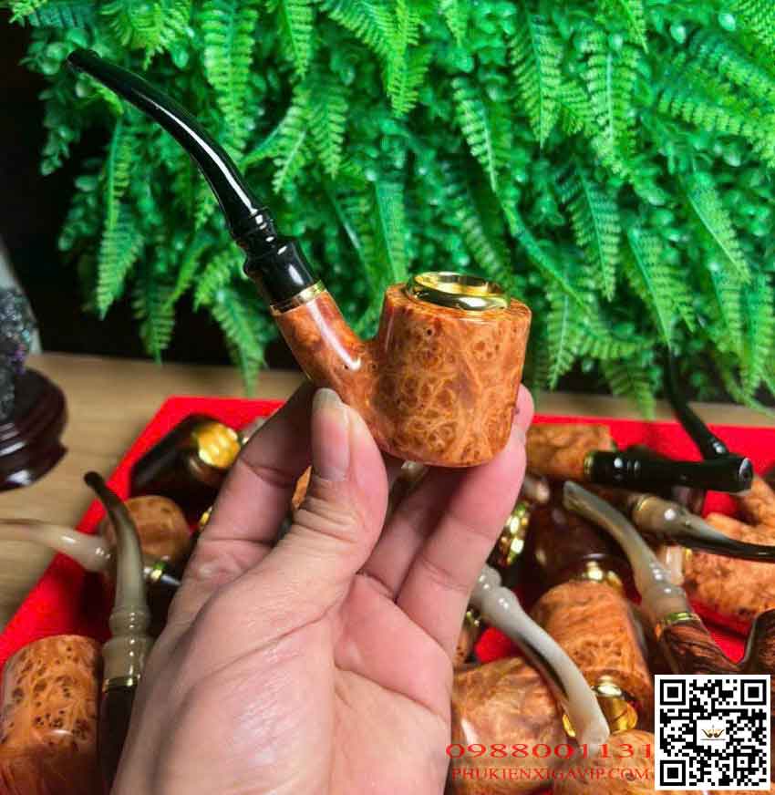 Tẩu hút xì gà nghệ nhân, cán sừng, size 42 đến 57 cao cấp TS001 Tau-go-can-sung-TS001