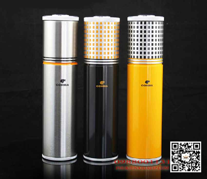 3 mẫu ống đựng xì gà có đồng hồ đo độ ẩm 9 ong dung xi ga co dong ho cohiba hb 030 - 3 mẫu ống đựng xì gà có đồng hồ đo độ ẩm