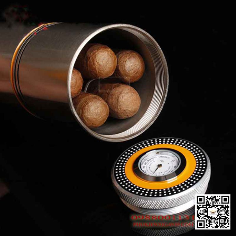 3 mẫu ống đựng xì gà có đồng hồ đo độ ẩm 10 ong dung xi ga cohiba HB030 - 3 mẫu ống đựng xì gà có đồng hồ đo độ ẩm
