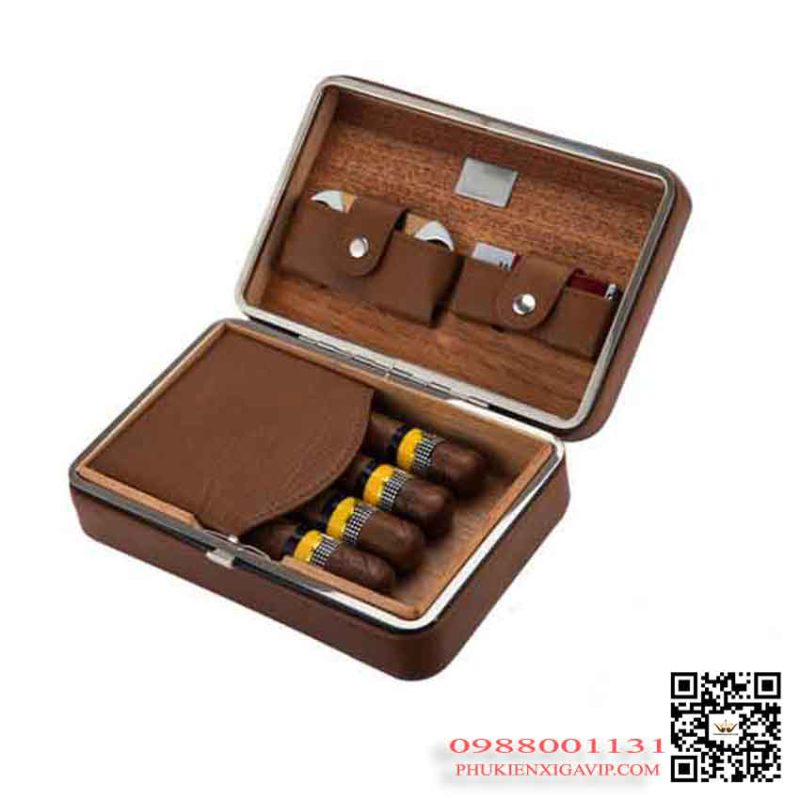 Top 4 set phụ kiện xì gà: Hộp dựng, bật lửa, dao cắt 18 set phu kien cigar Cohiba XJ T111 - Top 4 set phụ kiện xì gà: Hộp dựng, bật lửa, dao cắt